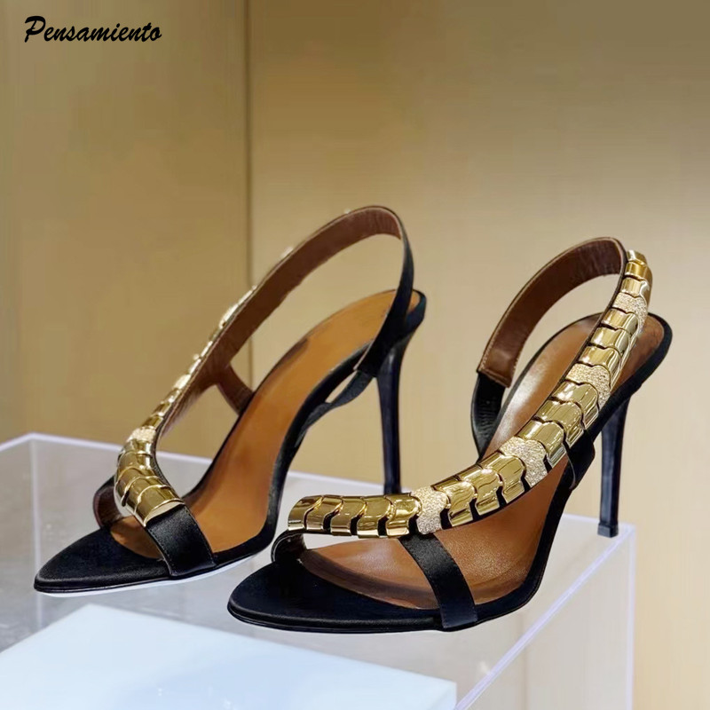 Luxury Lifestyle Shoes - Luxury Rhinestones Sequined Satin Women Gladiator