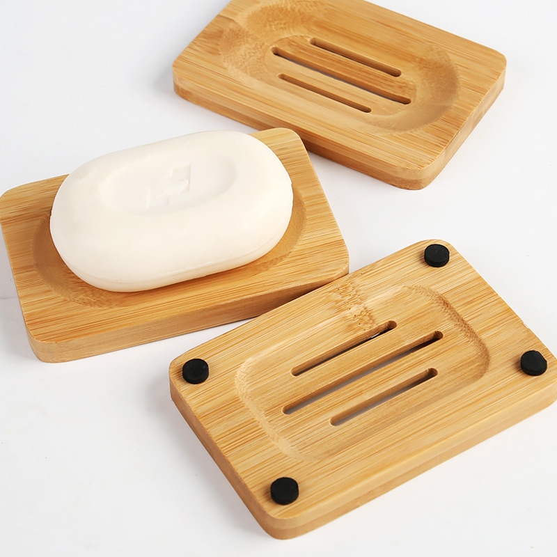 Bamboo Cutlery Set - 1 Pc Bamboo Wooden Soap Dish,