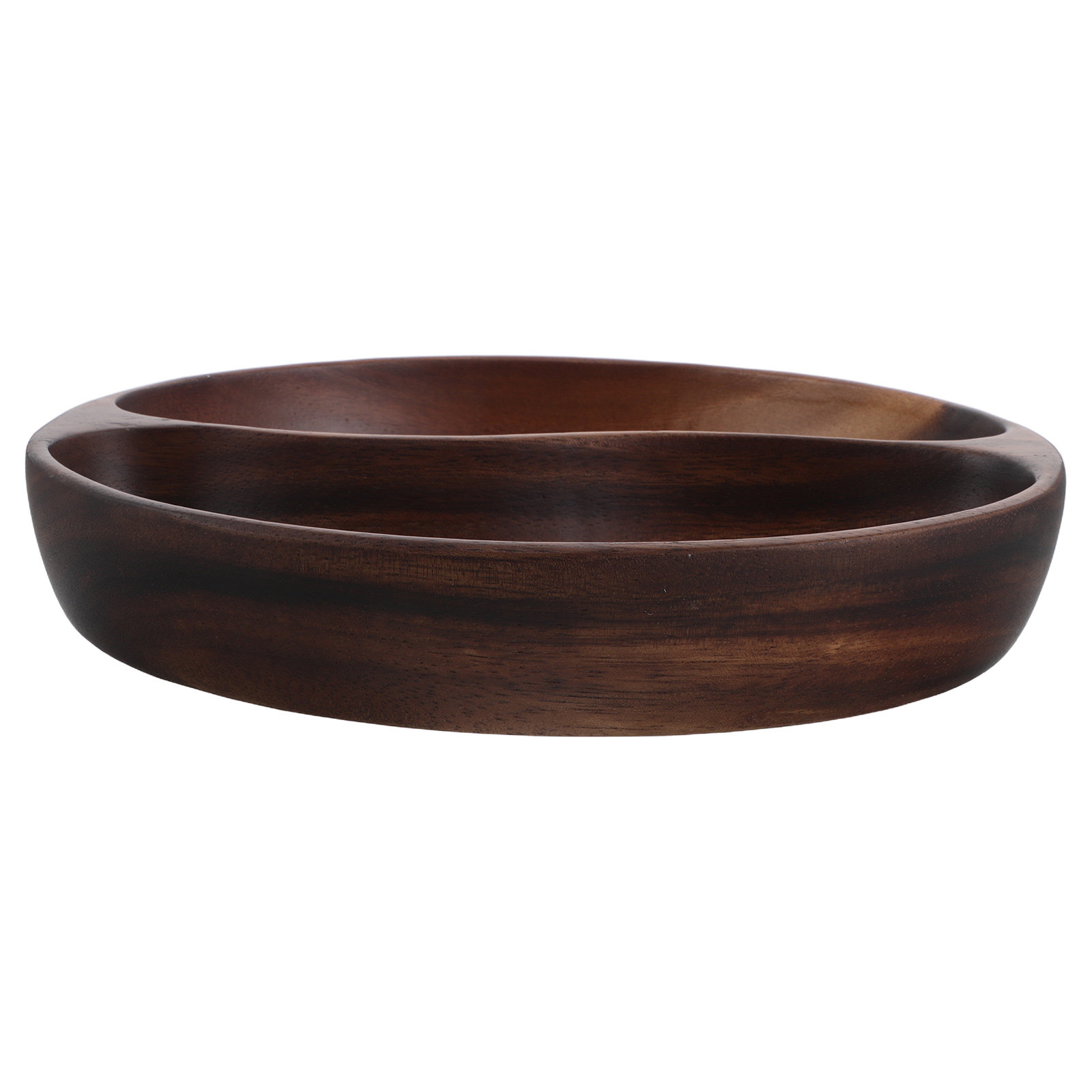 Wooden Serving Tray - Divided Portion Plate Wooden Snack Serving