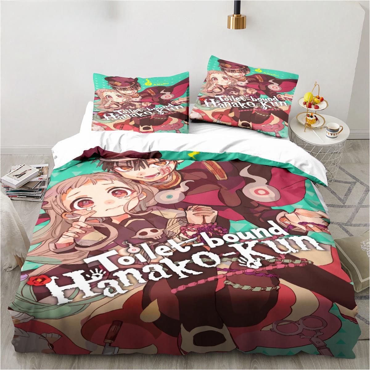 Linen Duvet Cover - Anime Toilet-Bound Hanako-kun 3D Printed 2/3pcs