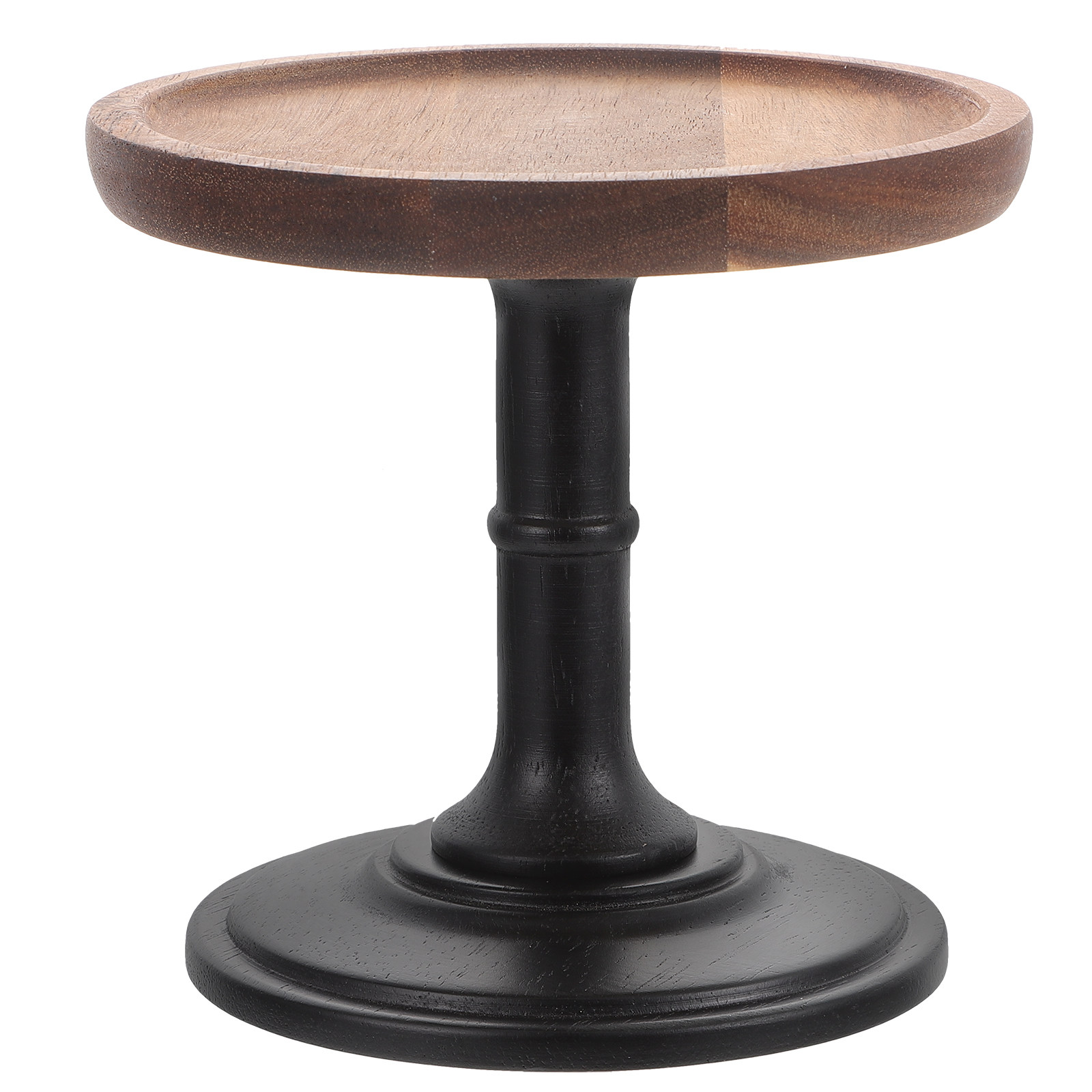 Wooden Serving Tray - High Base Wooden Cake Stand Elegant