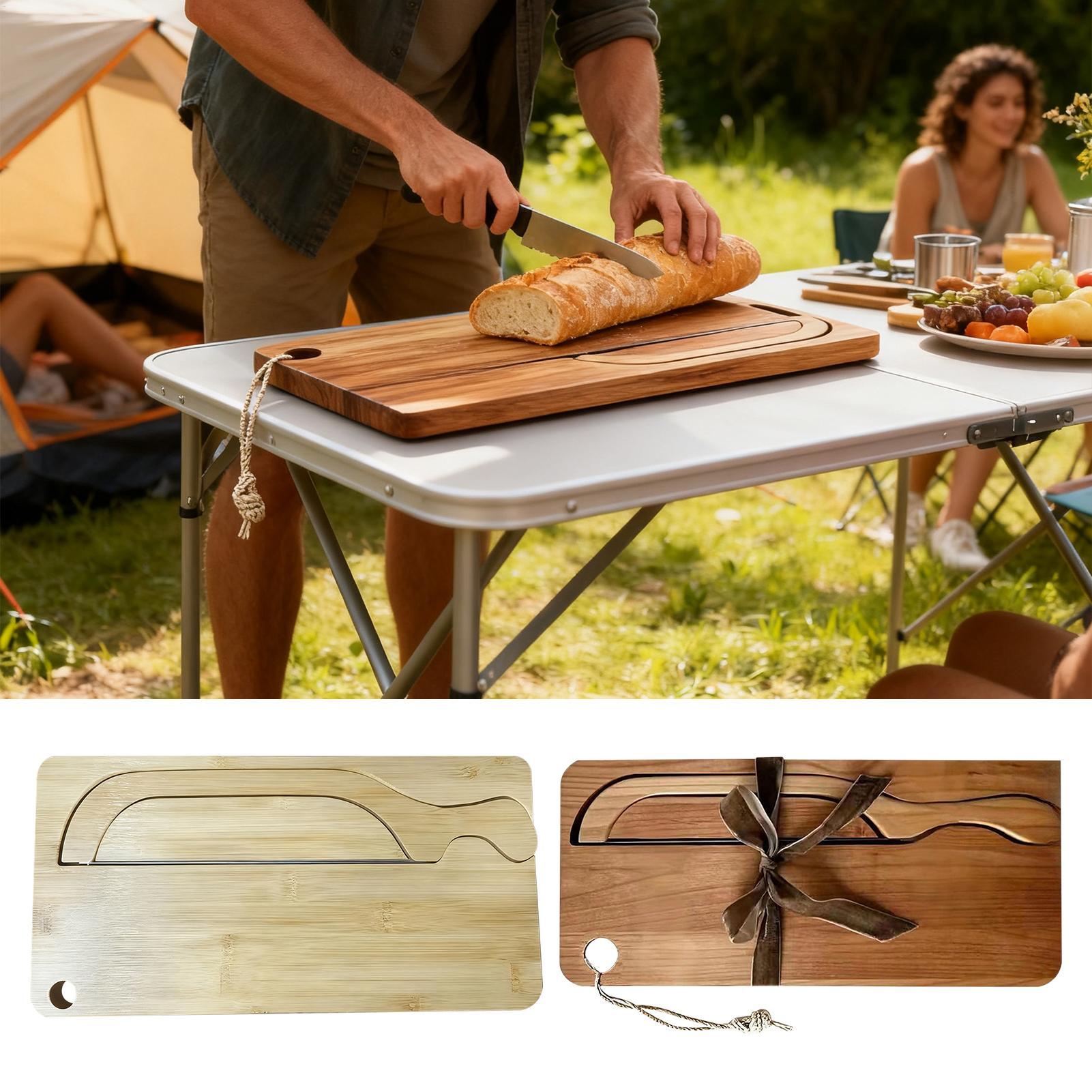 Wooden Serving Tray - Bread Cutter For Sourdough Portable Wood