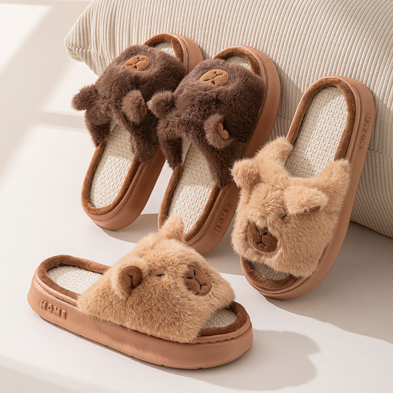 Luxury Lifestyle Shoes - Hemp Cartoon Women's Slippers Home Flats