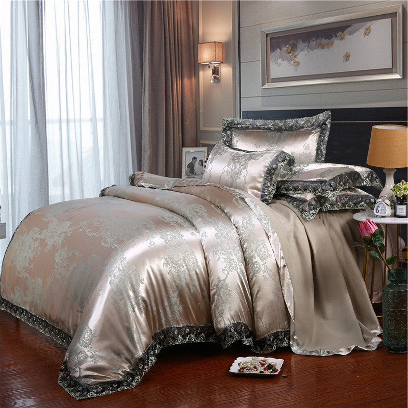 Linen Duvet Cover - European Classical Luxury 4PCS Bedding Set
