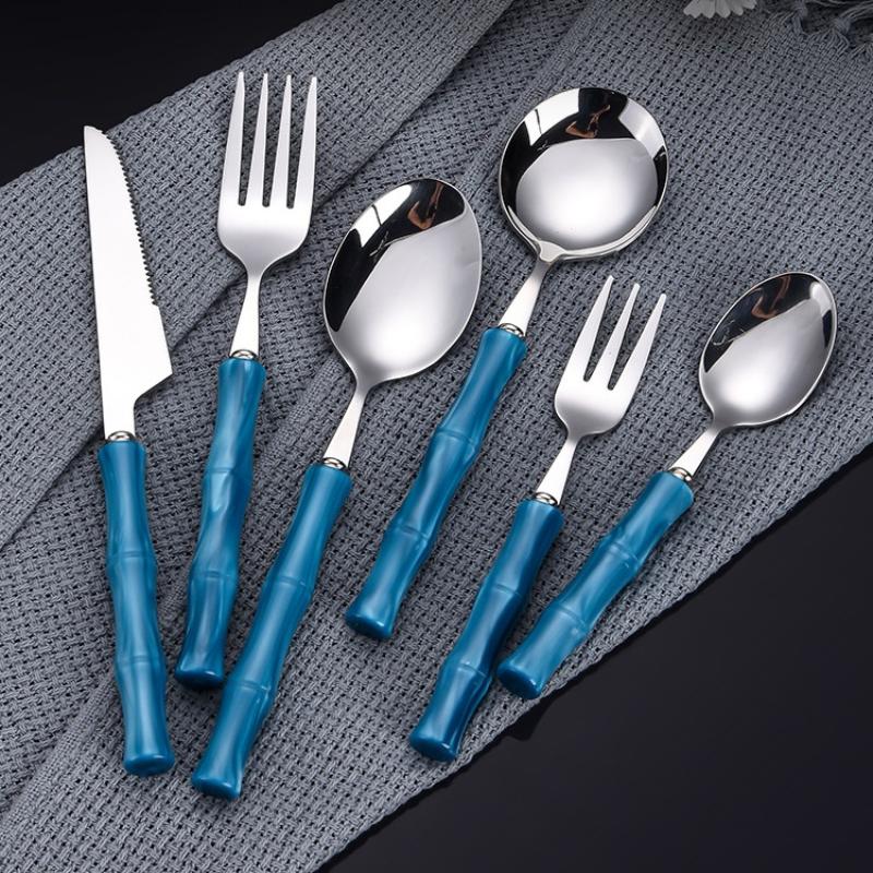 Durable Bamboo Handle Stainles - đánh giá và giá Bamboo Cutlery Set