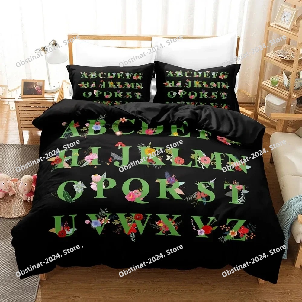 2023 Alphabet Lore Bedding Set - đánh giá và giá Linen Duvet Cover