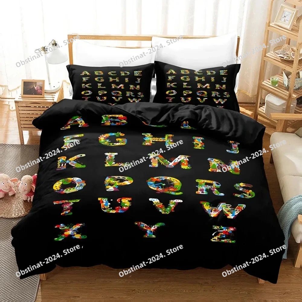 2023 Alphabet Lore Bedding Set - đánh giá và giá Linen Duvet Cover