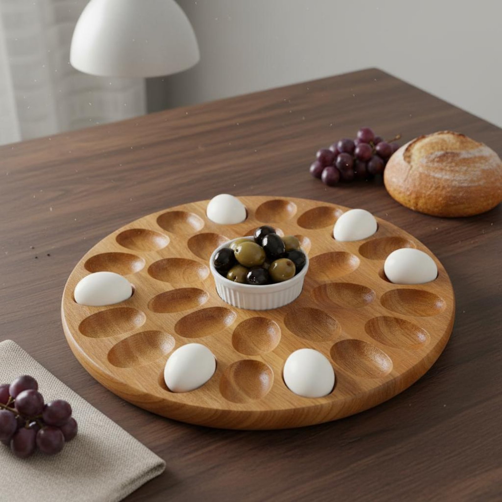 Reversible Wooden Oval Tray Na - đánh giá và giá Wooden Serving Tray