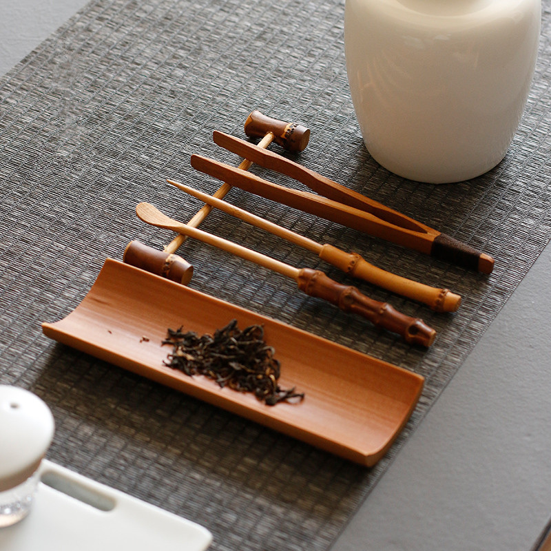 3/4/5Pcs Bamboo Carbonized Tea - đánh giá và giá Bamboo Cutlery Set