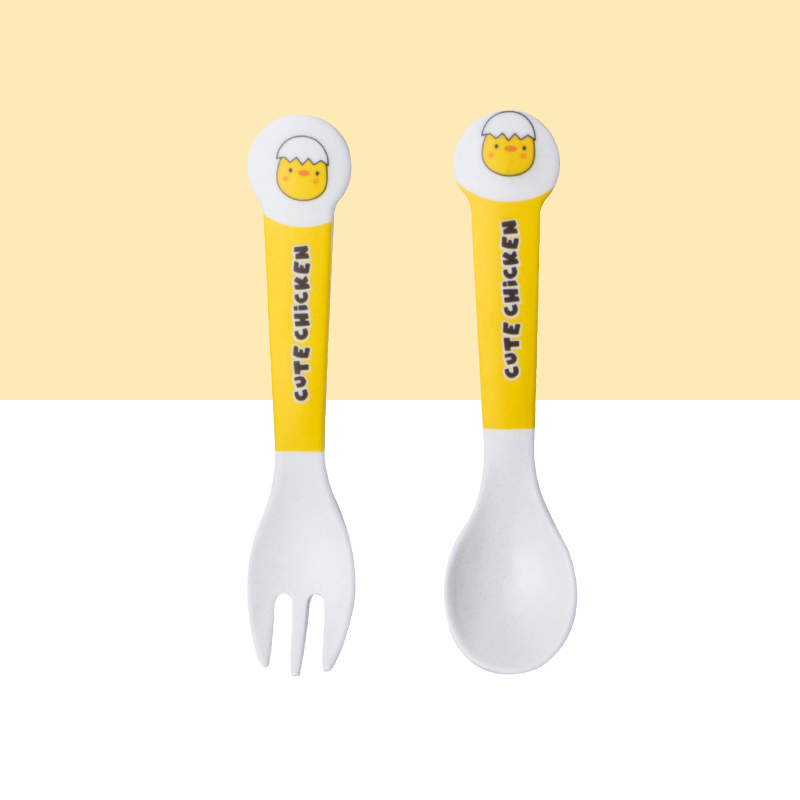 Cute Cartoon Chicken Bamboo Fi - đánh giá và giá Bamboo Cutlery Set