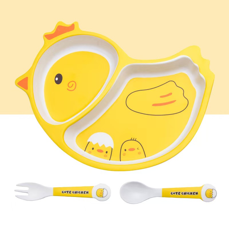 Cute Cartoon Chicken Bamboo Fi - đánh giá và giá Bamboo Cutlery Set