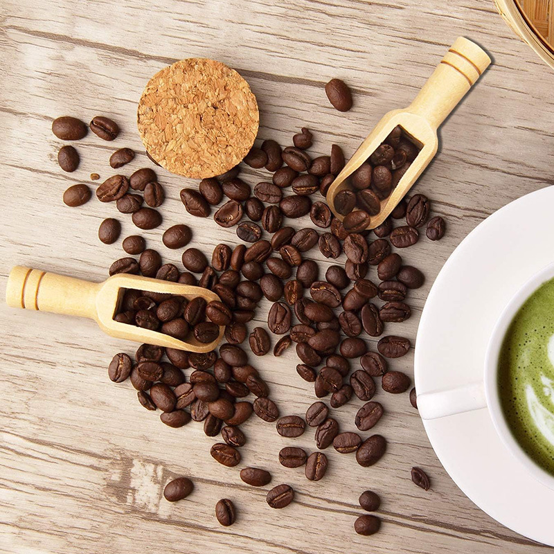 2/5PCS Wooden Coffee Scoop Set - đánh giá và giá Bamboo Cutlery Set