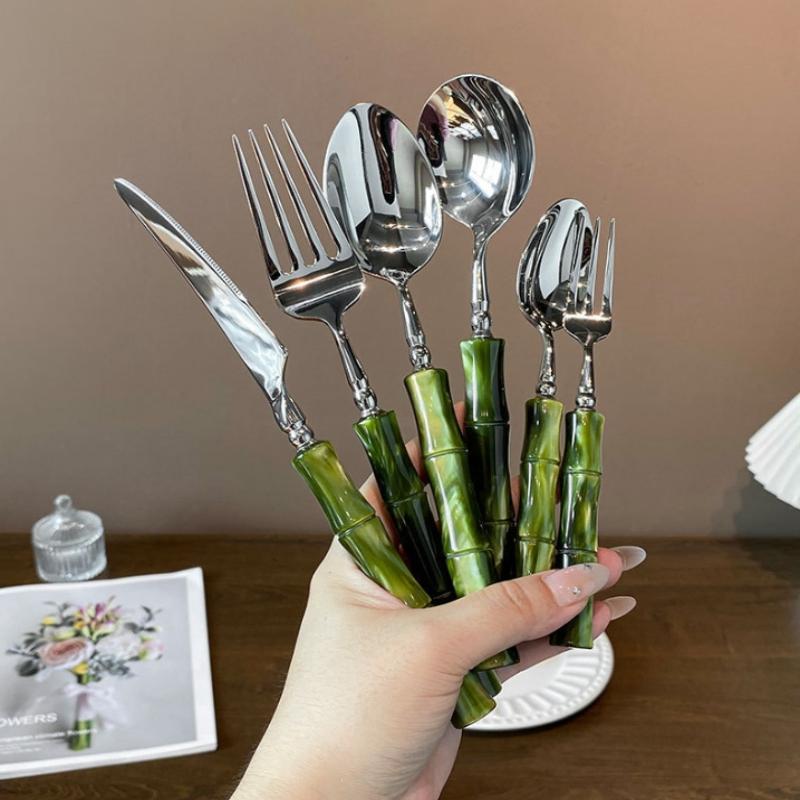 Practical Bamboo Handle Cutler - đánh giá và giá Bamboo Cutlery Set