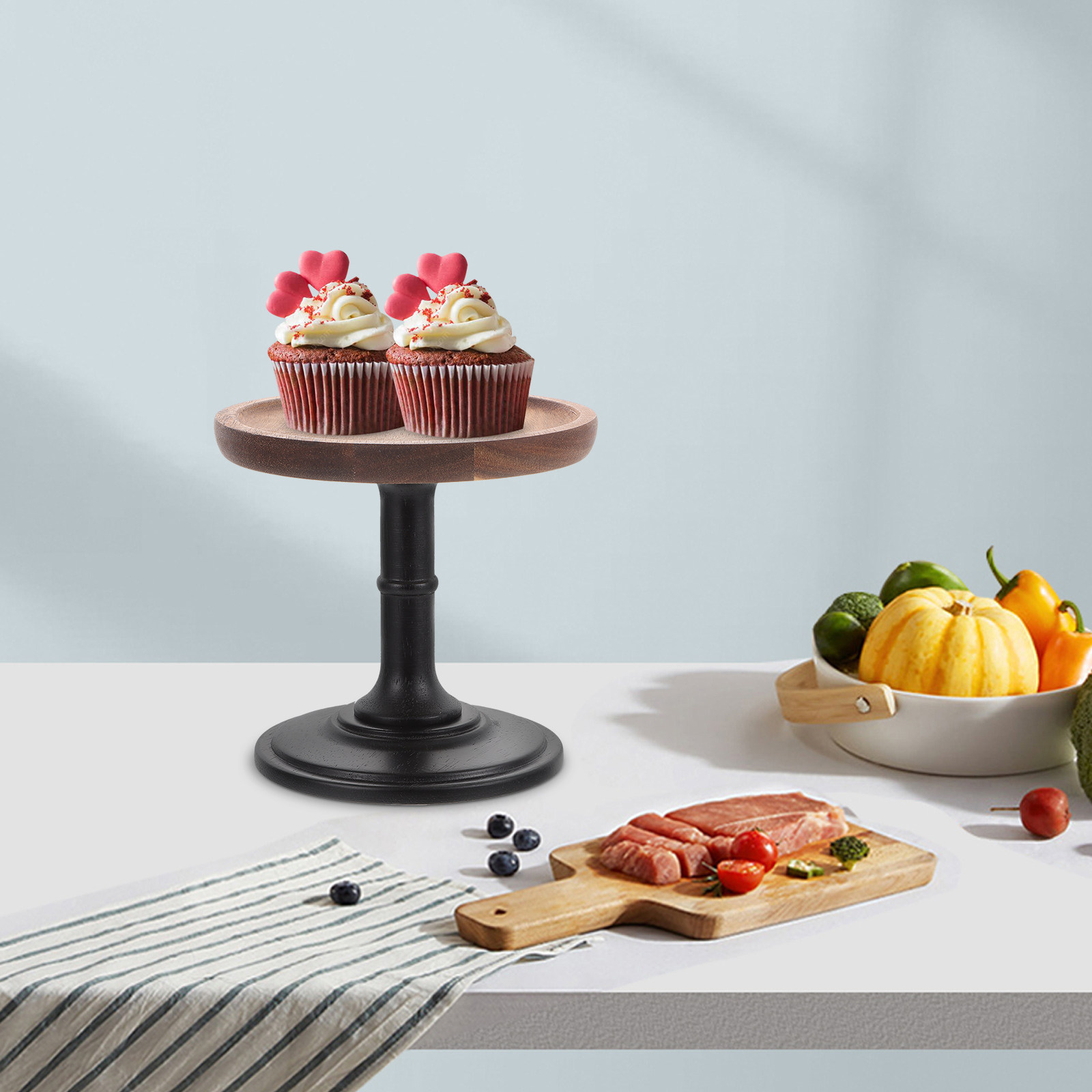 High Base Wooden Cake Stand El - đánh giá và giá Wooden Serving Tray