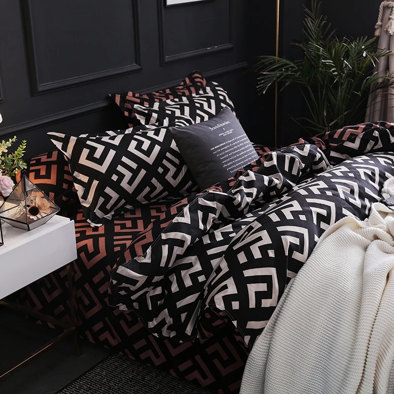 Luxury Black Bedding Comforter - đánh giá và giá Linen Duvet Cover