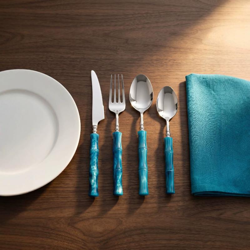 Bamboo Handle Acrylic 304 Stai - đánh giá và giá Bamboo Cutlery Set