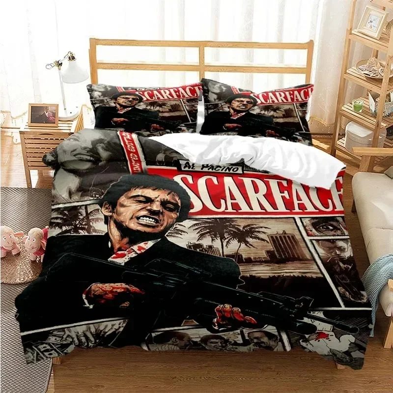 Tony Montana Scarfaces Printed - đánh giá và giá Linen Duvet Cover