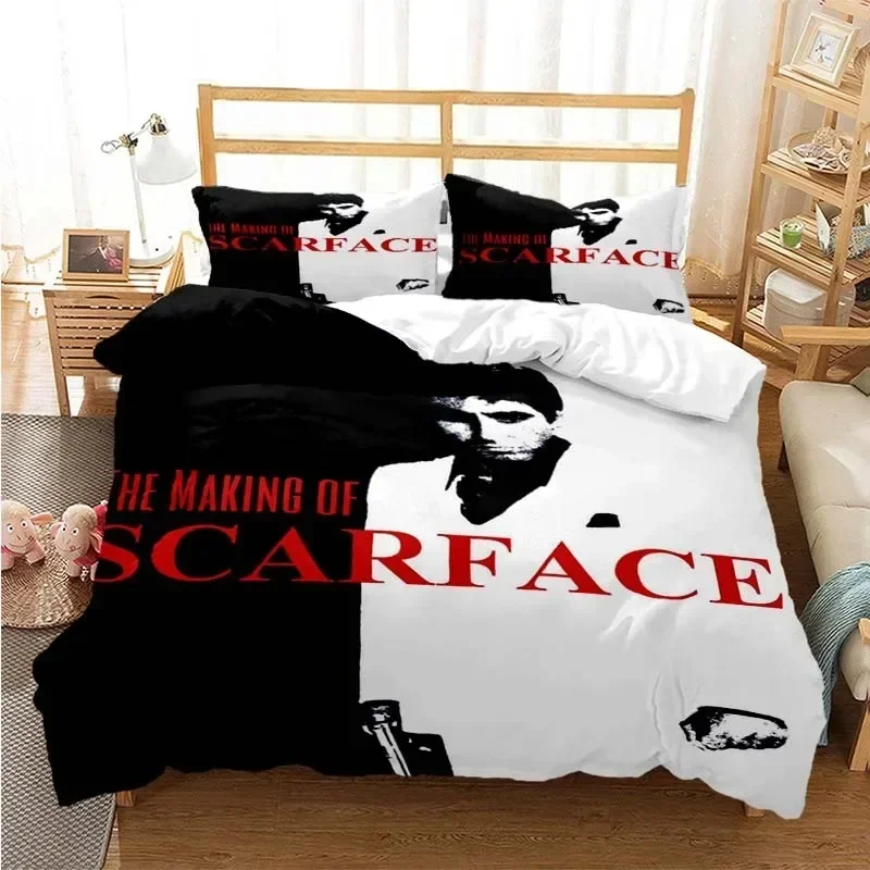 Tony Montana Scarfaces Printed - đánh giá và giá Linen Duvet Cover
